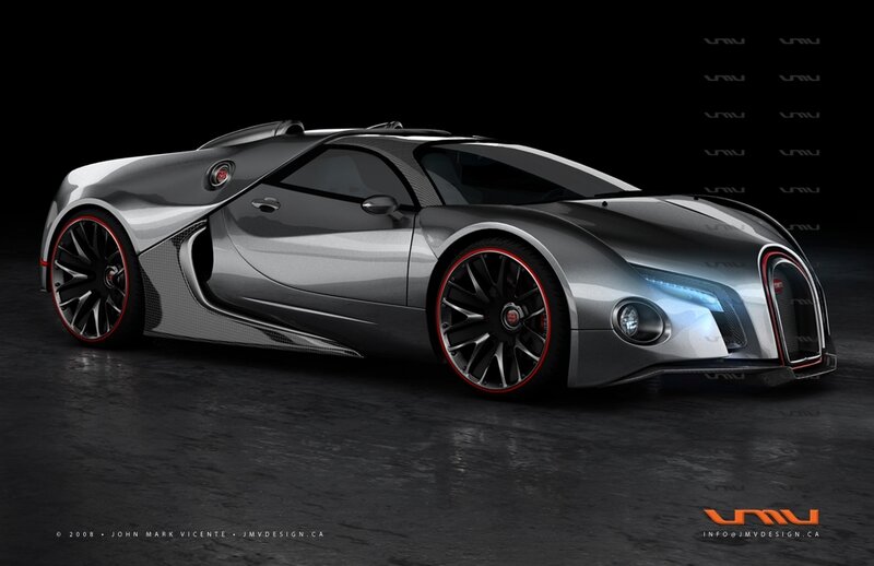 silver concept sports car