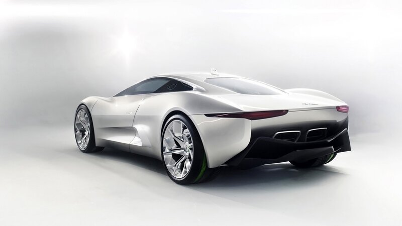 silver concept sports car