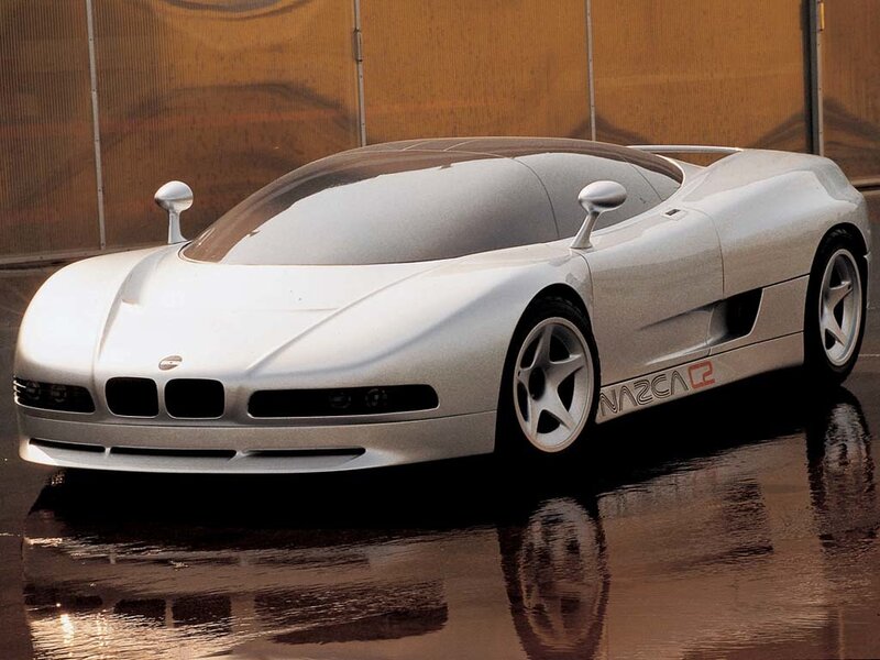 Silver concept sports car