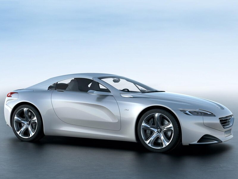 silver concept sports car