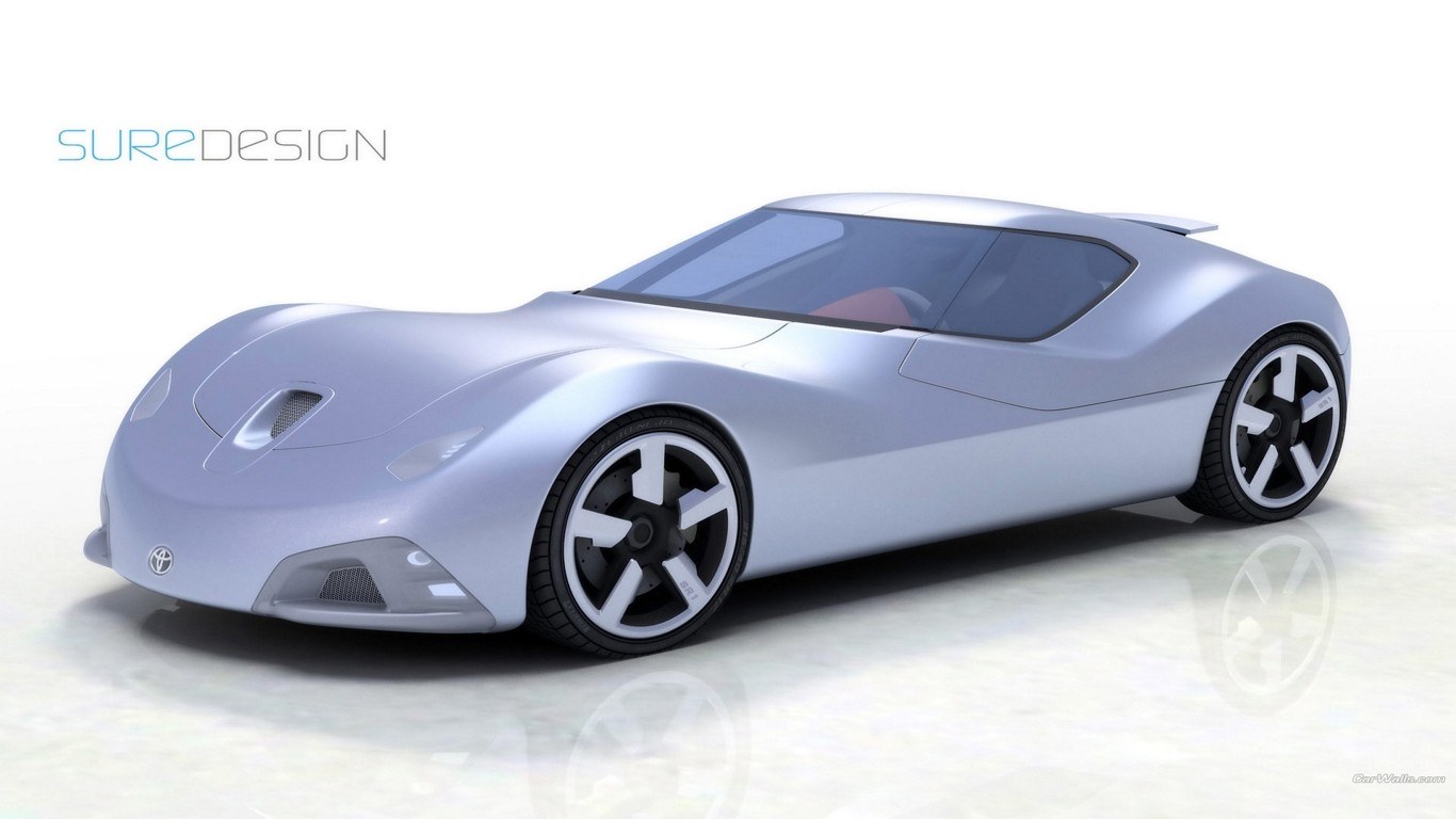 silver concept sports car