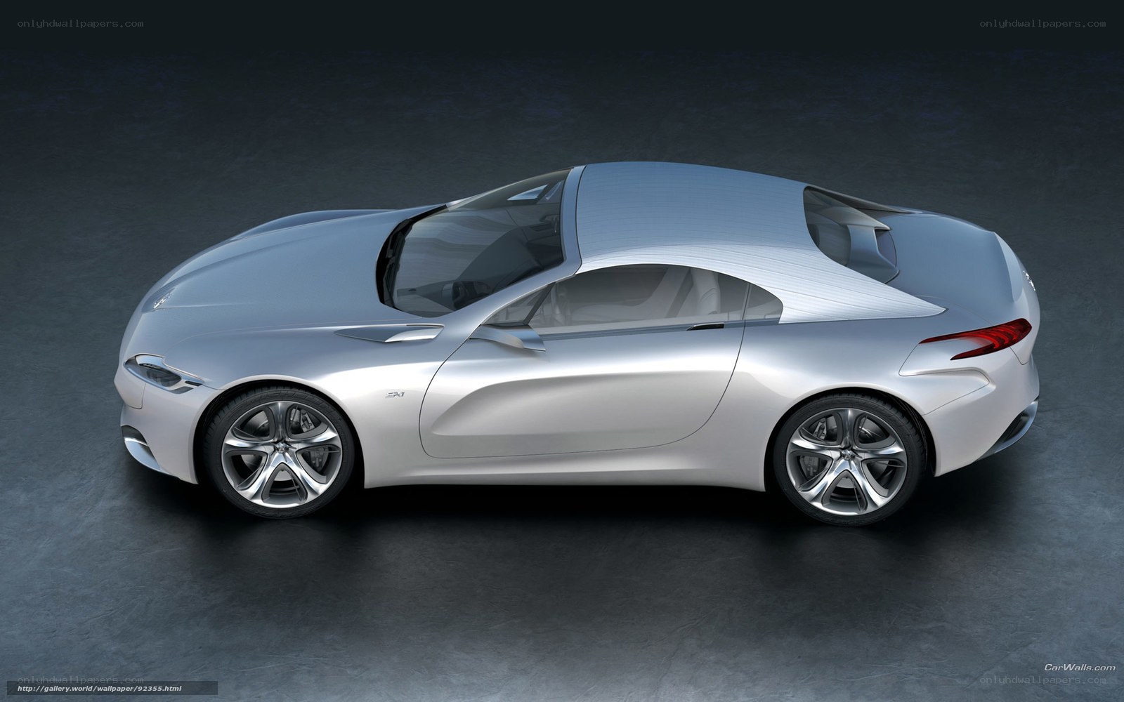 silver concept sports car