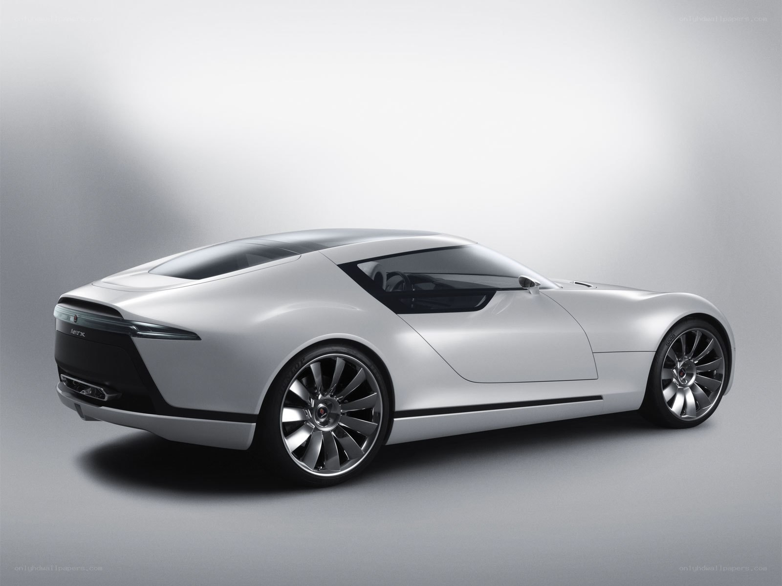Silver concept sports car