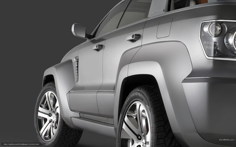 Silver Concept SUV — Gray, Neutral, 3d Render, Wheel
