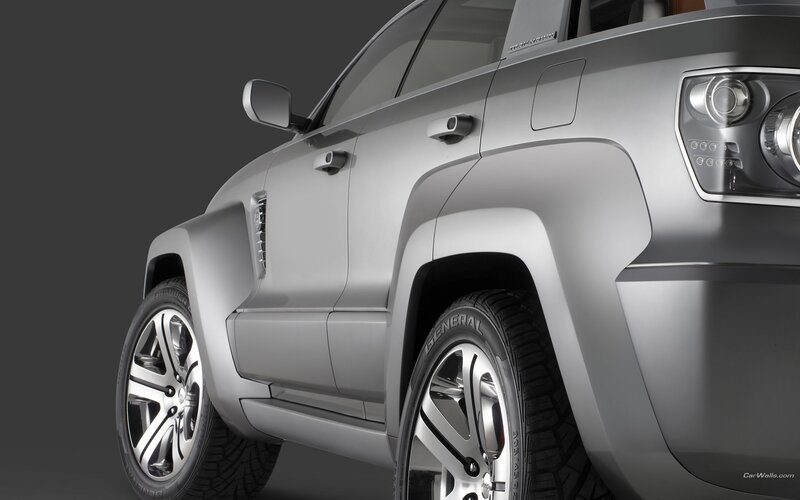 silver concept truck side view