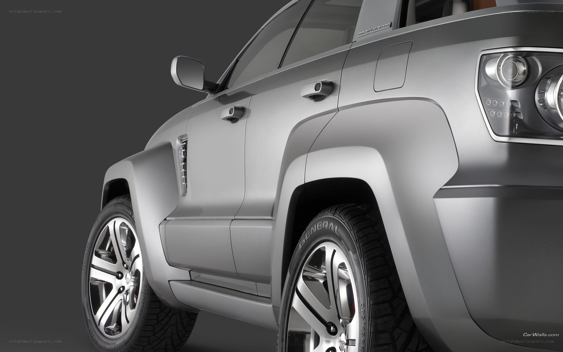silver concept truck side view