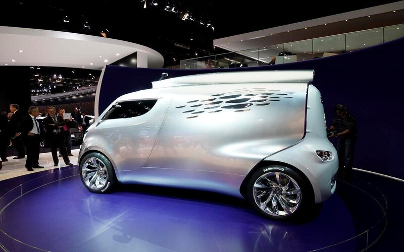 Silver Concept Van — Dramatic, Night