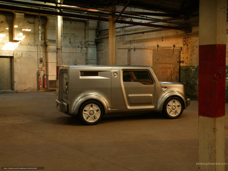 Silver Concept Van — Gray, Dramatic, Photograph