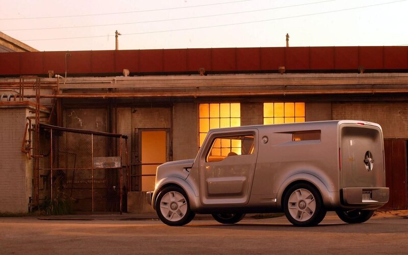 Silver Concept Van — Gray, Dramatic, Sunset