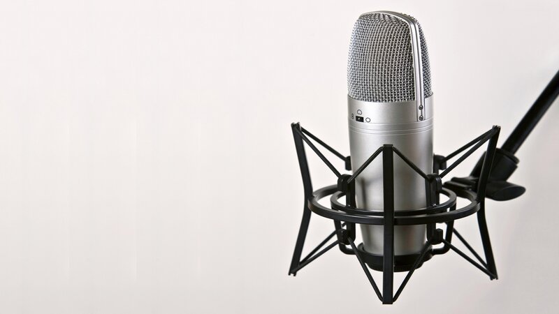 Silver Condenser Microphone