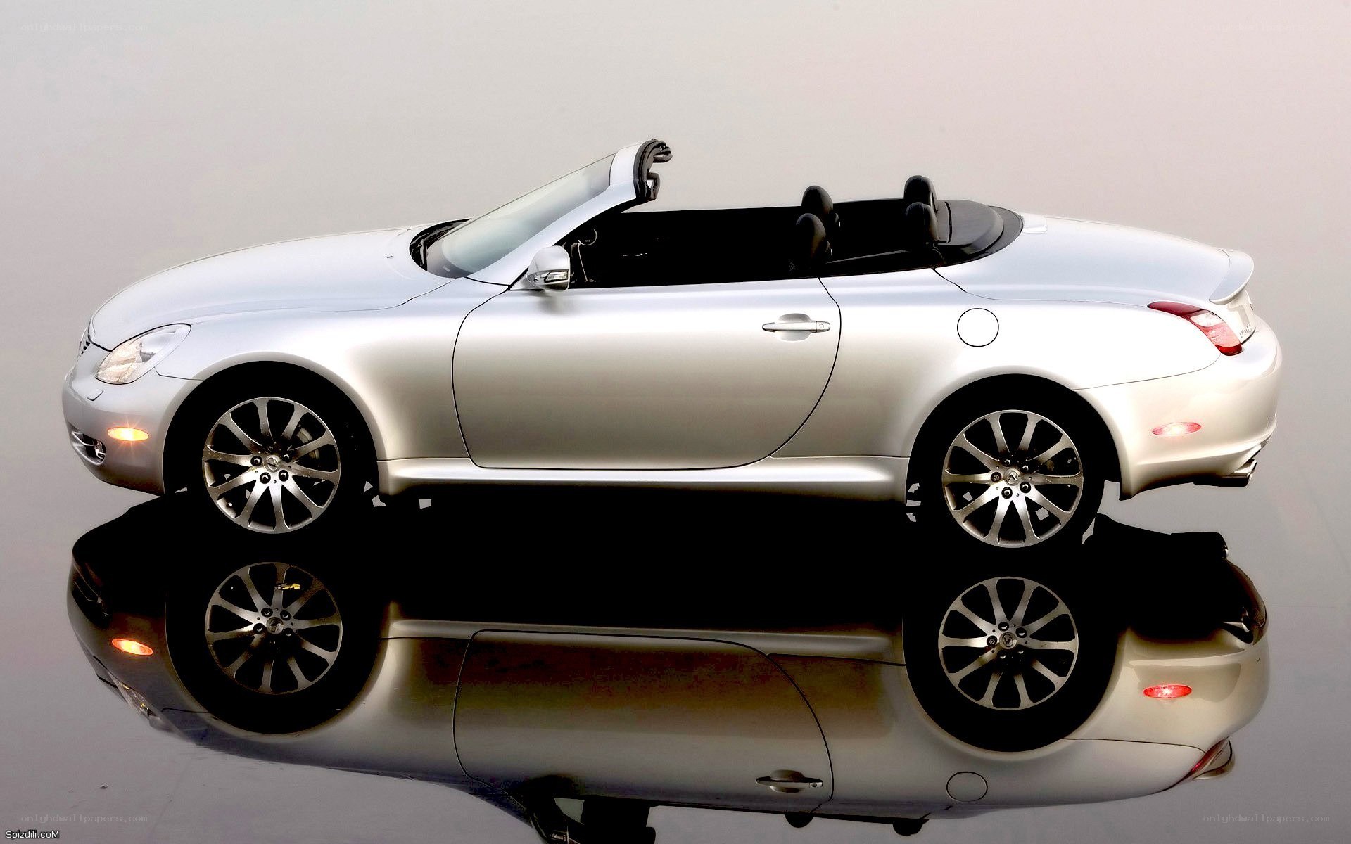 silver convertible car