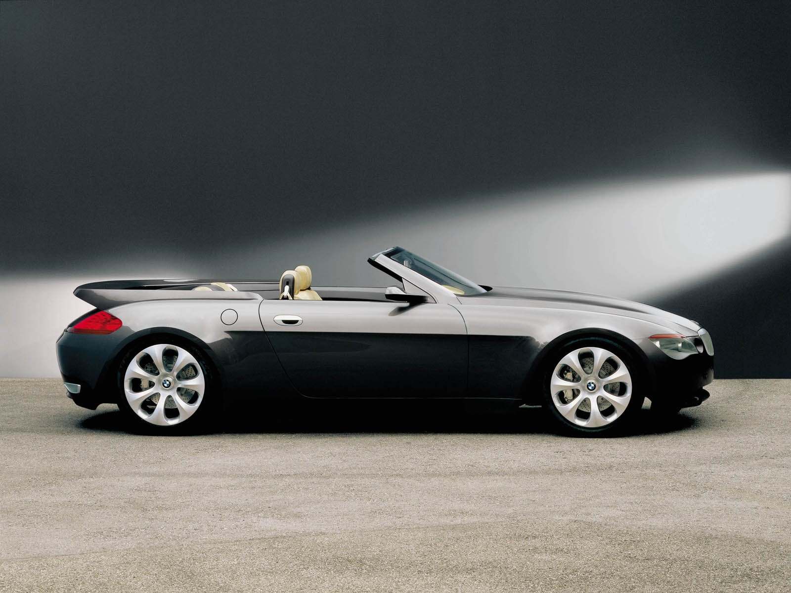 silver convertible car