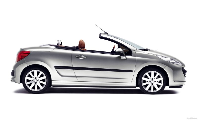 silver convertible car