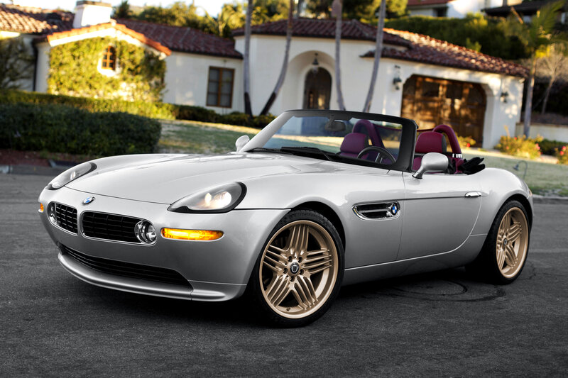 Silver Convertible Car — Calm, Afternoon, Photograph, House, Palm Trees
