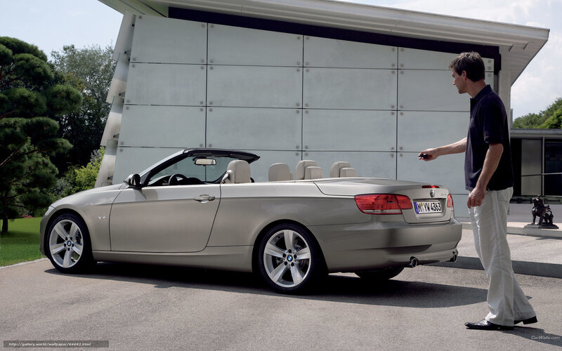 Silver Convertible Car — Calm, Afternoon, Photograph, Man