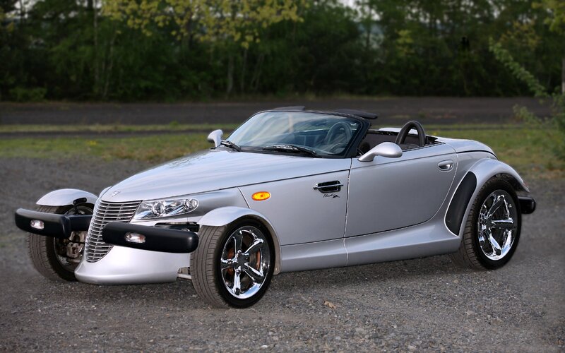Silver Convertible Car — Calm, Afternoon, Photograph, Trees, Gravel