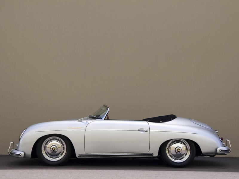 Silver Convertible Car — Calm, Photograph, Wall