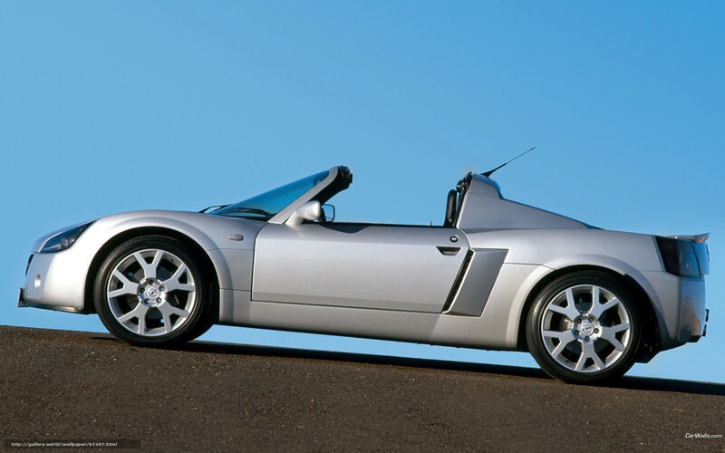 Silver Convertible Car — Clear, Open