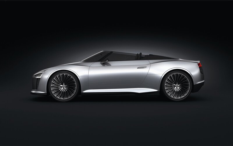 Silver Convertible Car — Dramatic, 3d Render