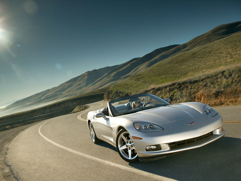 Silver Convertible Car — Dramatic, Afternoon, Photograph, Driver, Mountain Road