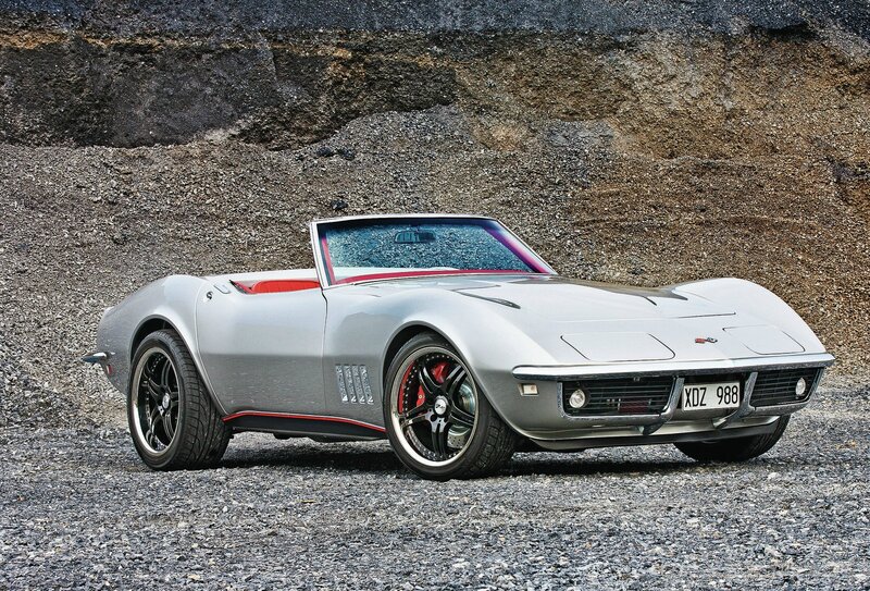 Silver Convertible Car — Dramatic, Afternoon, Photograph, Gravel