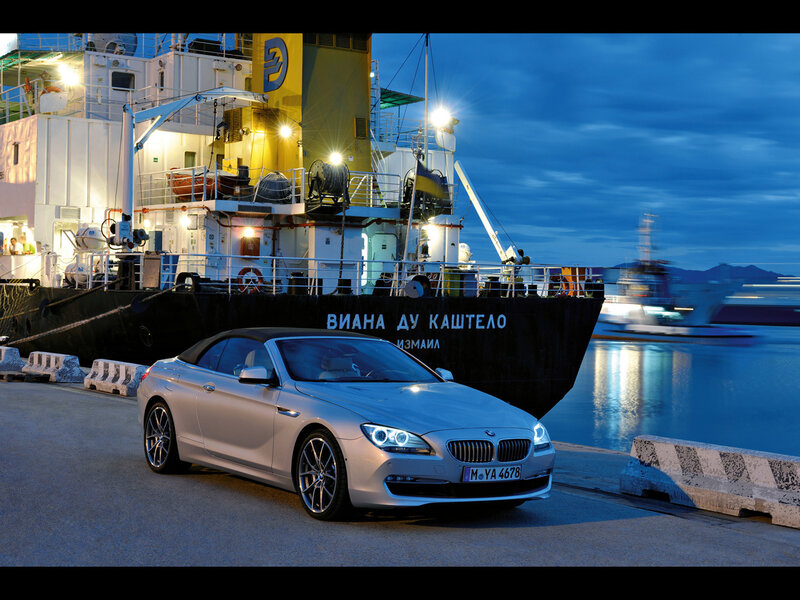 Silver Convertible Car — Dramatic, Night