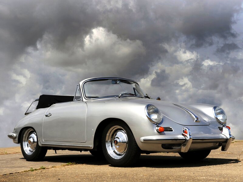 Silver Convertible Car — Dramatic, Photograph, Cloudy Sky