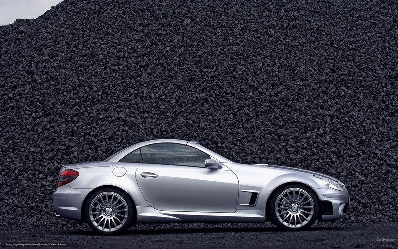 Silver Convertible Car — Dramatic, Photograph, Gravel Pile