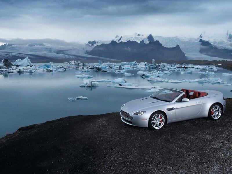 Silver Convertible Car — Dramatic, Photograph, Icebergs