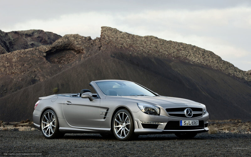 Silver Convertible Car — Dramatic, Photograph, Mountain