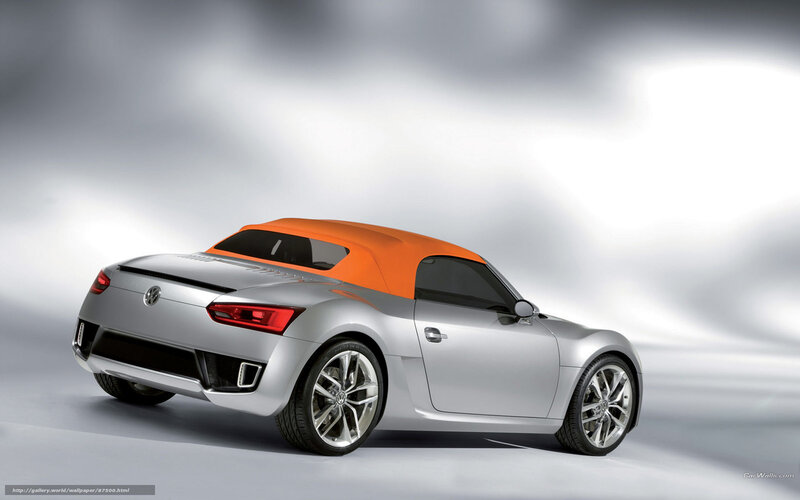 Silver Convertible Car — Dramatic, Photograph, Orange Roof