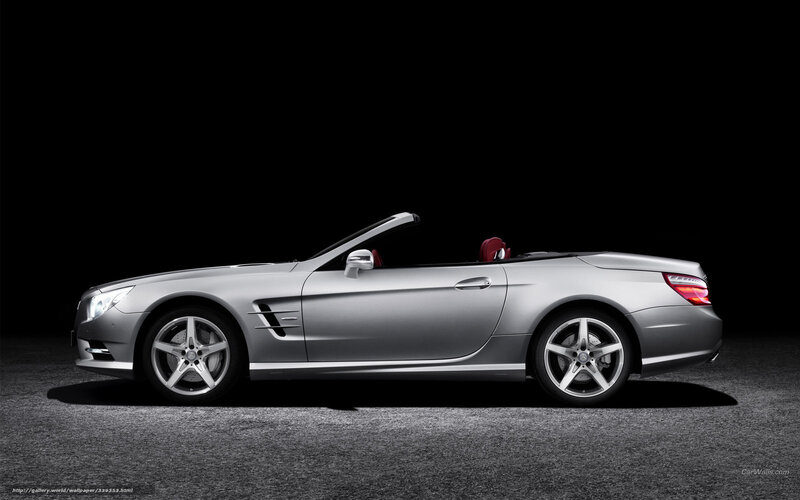 Silver Convertible Car — Dramatic, Photograph, Red Seats, Black Background