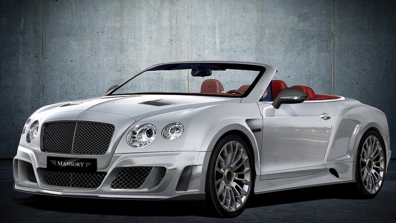 Silver Convertible Car — Dramatic, Photograph, Red Seats, Carbon Fiber, Concrete Wall