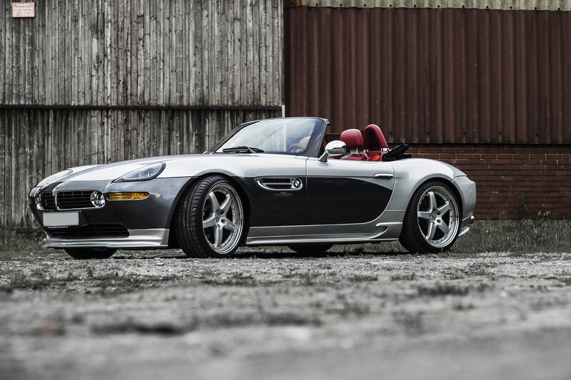 Silver Convertible Car — Dramatic, Photograph, Red Seats, Wooden Wall