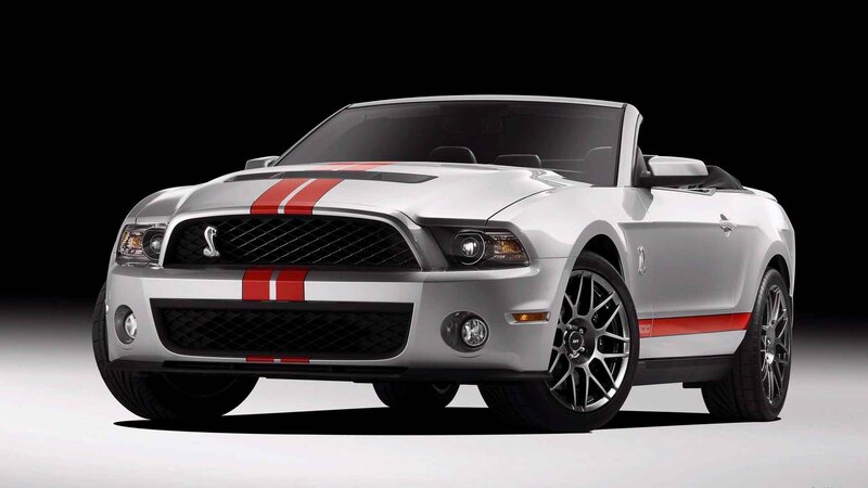 Silver Convertible Car — Dramatic, Photograph, Red Stripes