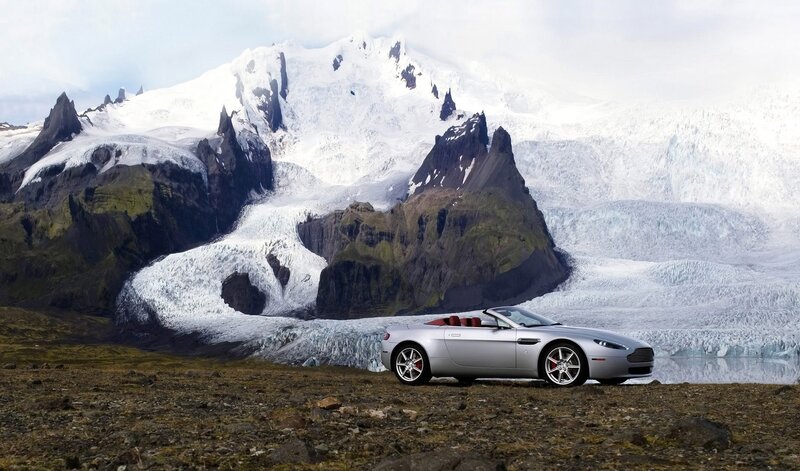 Silver Convertible Car — Dramatic, Photograph