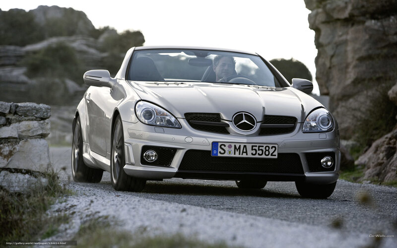 Silver Convertible Car — Dramatic, Sunset