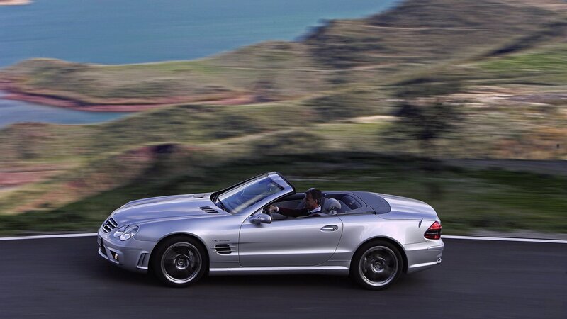 Silver Convertible Car — Dynamic, Afternoon, Photograph, Driver, Road, Hills, Green