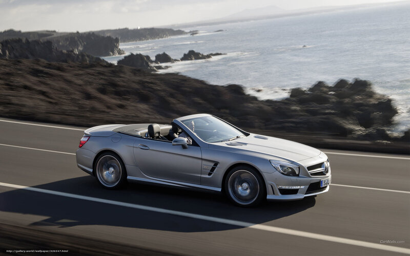 Silver Convertible Car — Dynamic, Afternoon, Photograph, Road, Ocean