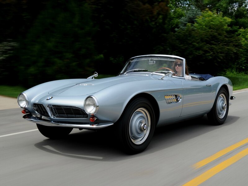 Silver Convertible Car — Dynamic, Afternoon, Photograph, Woman, Road