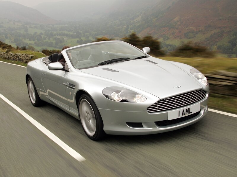 Silver Convertible Car — Dynamic, Autumn
