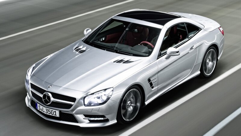 Silver Convertible Car — Dynamic, Photograph, Road, Car Interior, Headlights