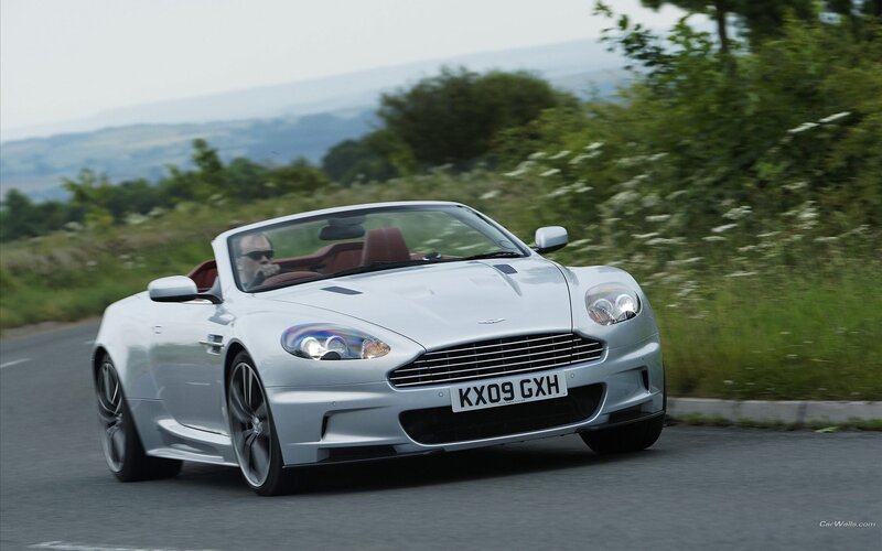 Silver Convertible Car — Dynamic, Road