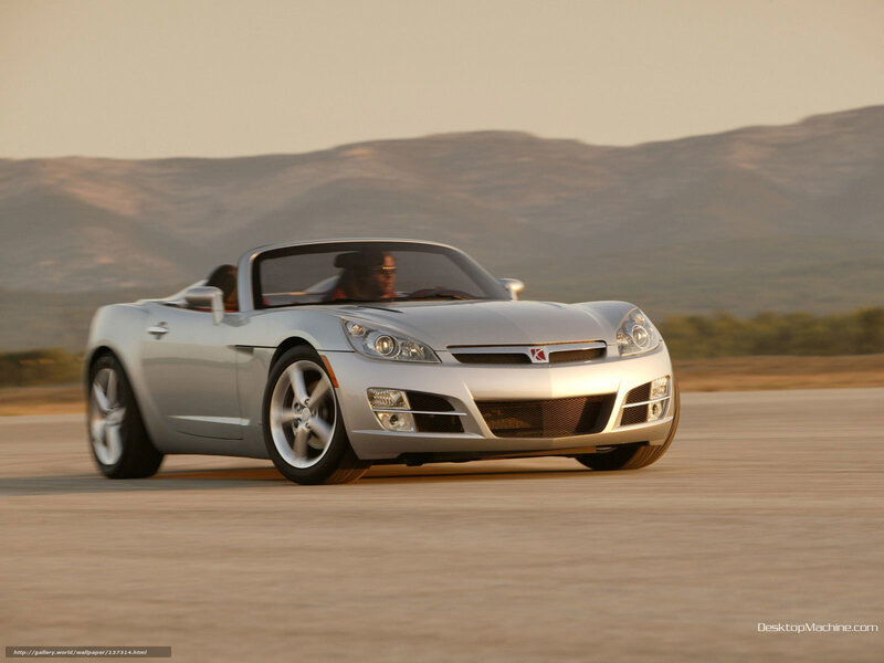 Silver Convertible Car — Dynamic, Sunset