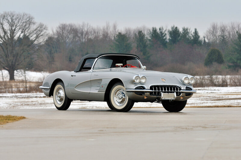 Silver Convertible Car — Gray, Calm, Winter, Photograph