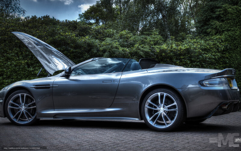 Silver Convertible Car — Gray, Dramatic, Afternoon, Photograph, Hedge