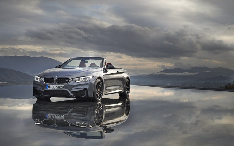 Silver Convertible Car — Gray, Dramatic, Afternoon, Photograph, Mountains
