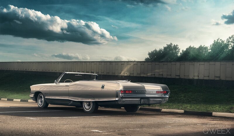 Silver Convertible Car — Gray, Dramatic, Afternoon, Photograph, Road