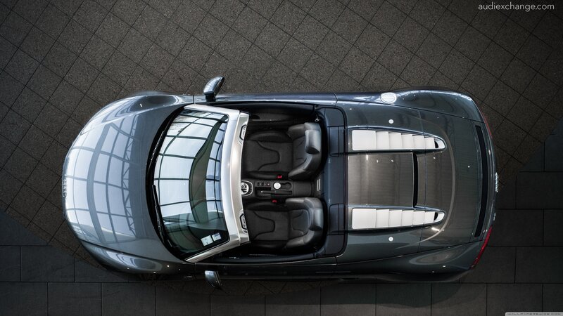 Silver Convertible Car — Gray, Dramatic, Photograph, Car Interior, Tiled Floor, Sunroof