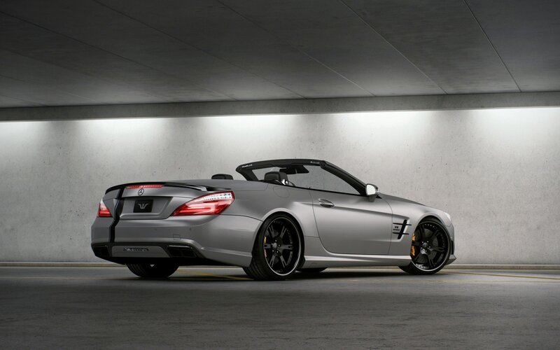 Silver Convertible Car — Gray, Dramatic, Photograph, Concrete Wall, Tire, Headlight